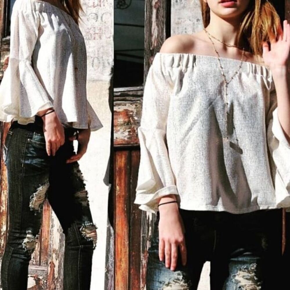 ‎Metallic Off Shoulder Top - Picture 7 of 16